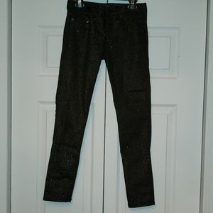 Girls Gap black glitter pants